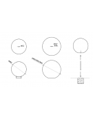 Dissuasore di forma sferica realizzato in graniglia di marmo - finitura bocciardata - cm Ø80