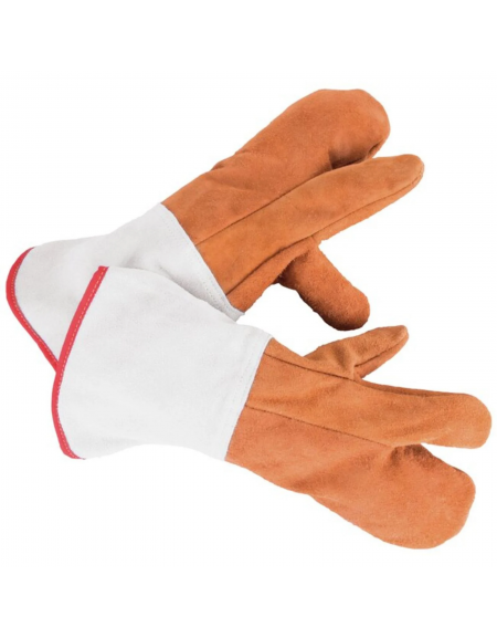 Guanti anticalore a 3 dita, resistenti all’abrasione, agli strappi ed ai tagli - tenuta 350°C - lunghezza cm 35,5