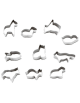 Set tagliapasta a forma animali in acciaio inox, 10 pezzi - altezza cm 2