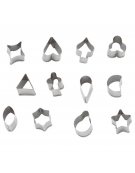 Set 12 sagome tagliapasta in acciaio inox - altezza cm 2