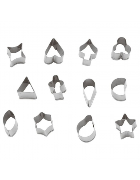 Set 12 sagome tagliapasta in acciaio inox - altezza cm 2