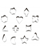 Set tagliapasta 12 sagome in acciaio inox - altezza cm 2