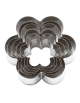 Set tagliapasta a forma fiore in acciaio inox, 6 pezzi - altezza cm 3