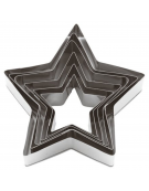 Set tagliapasta a forma stella in acciaio inox, 6 pezzi - altezza cm 3