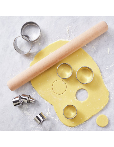 Set tagliapasta ad anello in acciaio inox, 11 pezzi - diametro da cm 2 a cm 9 - altezza cm 3