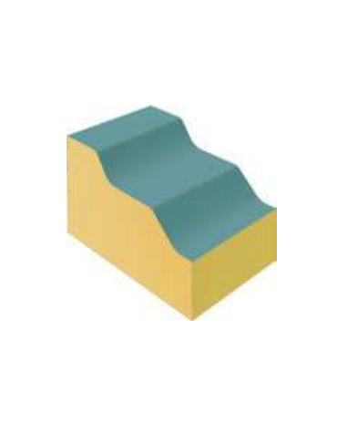 DISEQUILIBRIO 5 MORBIDO PER BAMBINI IGNIFUGO IN CLASSE 1IM  - cm 90x60x26/52h - CONFORME AI CAM