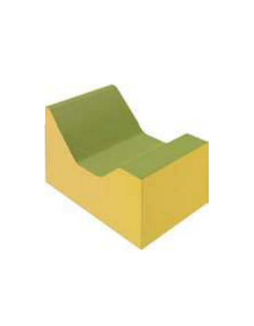 DISEQUILIBRIO 4 MORBIDO PER BAMBINI - IGNIFUGO IN CLASSE 1IM - cm 90x60x39/52h - CONFORME AI CAM