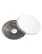 Set tagliapasta ad anello festonato in acciaio inox, 11 pezzi - altezza cm 3