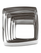 Set tagliapasta quadrato in acciaio inox, 6 pezzi - altezza cm 3