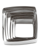 Set tagliapasta quadrato in acciaio inox, 6 pezzi - altezza cm 3