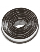 Set tagliapasta ovale in acciaio inox, 6 pezzi - altezza cm 3,5