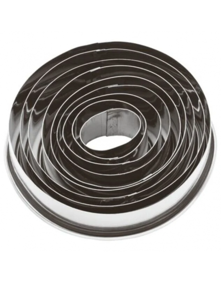 Set tagliapasta ovale in acciaio inox, 6 pezzi - altezza cm 3,5