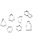 Set tagliapasta forme natalizie in acciaio inox, 7 pezzi - altezza cm 2