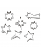 Set 7 tagliapasta forme stelle in acciaio inox - altezza cm 2