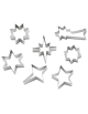 Set 7 tagliapasta forme stelle in acciaio inox - altezza cm 2