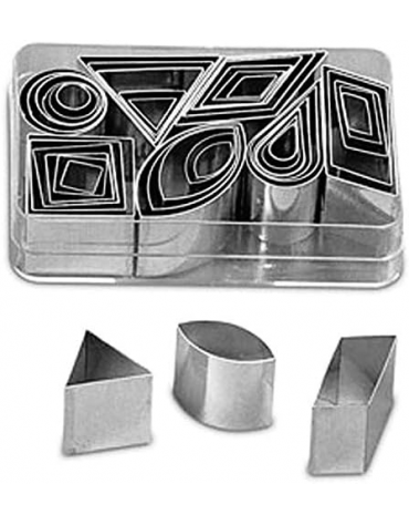 Set tagliapasta 42 sagome geometriche in acciaio inox