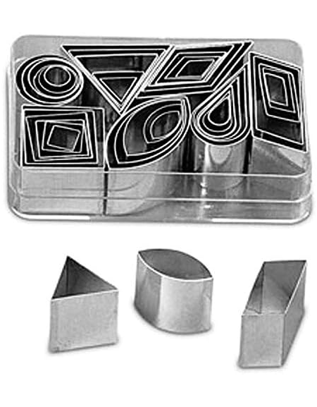 Set tagliapasta 42 sagome geometriche in acciaio inox