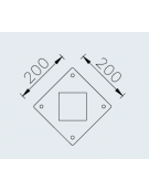 Dissuasore quadro in acciaio zincato e verniciato, da tassellare - cm 10x100h
