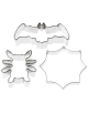 Set tagliapasta forme a tema halloween in acciaio inox, 3 pezzi - cm 11x10,7x2h