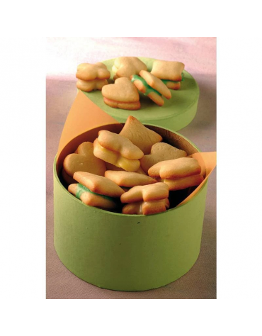 Set tagliapasta forme semi delle carte in acciaio inox, 4 pezzi - cm 7,5x7,5x3h