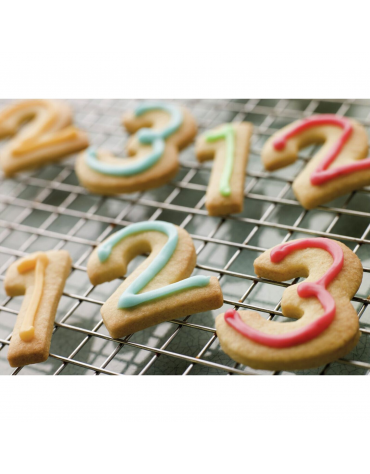 Set 9 tagliapasta a forma numeri in acciaio inox - altezza cm 2,5