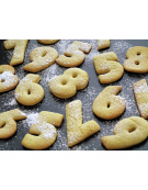 Set 9 tagliapasta a forma numeri in acciaio inox - altezza cm 2,5