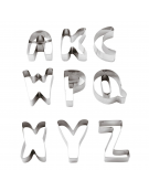 Set 26 tagliapasta a forma lettere alfabeto in acciaio inox - altezza cm 2,5
