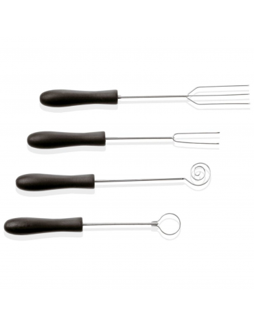 Set 4 forchettine pralineria in acciaio inox