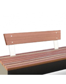 Panchina dal design elegante - struttura in acciaio zincato e verniciato, schienale cm 180 e seduta in legno di pregio - cm L230