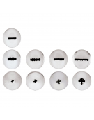 Set 9 bocchette per decorazione in acciaio inox unipezzo con fori liscio, seghettato e croce  - diametro base mm 18