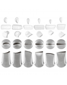 Set 6 bocchette assortite per decorazione in acciaio inox unipezzo - diametro base mm 25