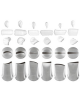 Set 6 bocchette assortite per decorazione in acciaio inox unipezzo - diametro base mm 25