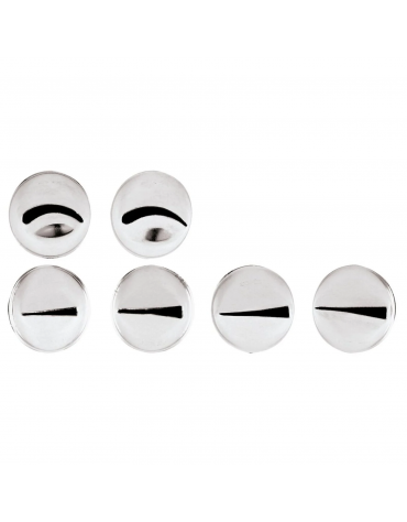 Set 6 bocchette assortite per decorazione in acciaio inox unipezzo - diametro base mm 25