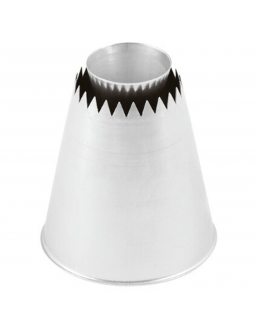 Bocchetta per decorazione in acciaio inox unipezzo - diametro cm 5,5 - altezza cm 6