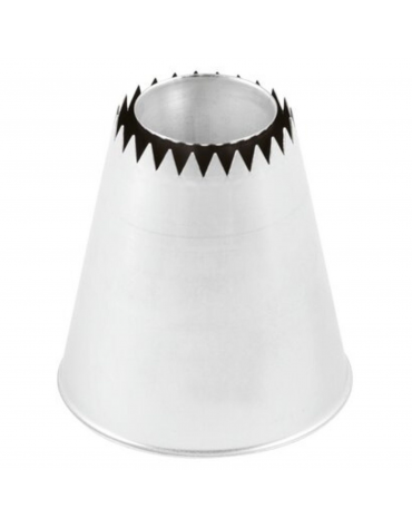 Bocchetta per decorazione in acciaio inox unipezzo - diametro cm 5,5 - altezza cm 5,6