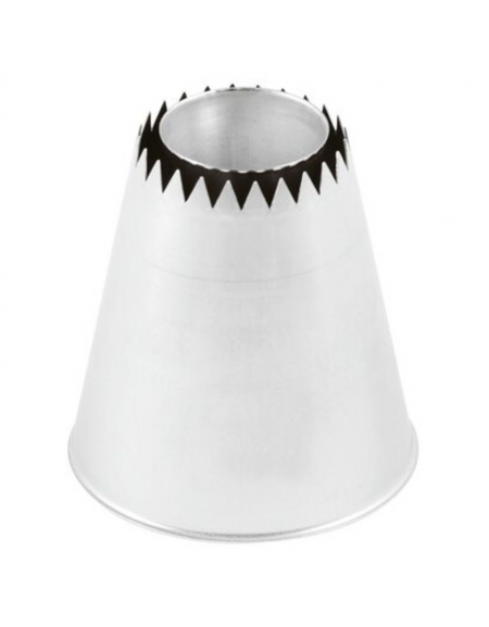 Bocchetta per decorazione in acciaio inox unipezzo - diametro cm 5,5 - altezza cm 5,6