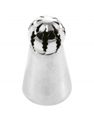 Bocchetta per sac à poche in acciaio inox unipezzo - diametro cm 3,2 - altezza cm 5,7