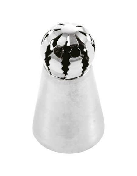 Bocchetta per sac à poche in acciaio inox unipezzo - diametro cm 3,2 - altezza cm 5,7