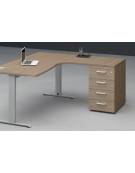 Scrivania ufficio operativa con gambe a T - piano disponibile in vari colori - cm 160x80x74h
