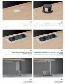 Scrivania operativa per ufficio con gambe a T - piano disponibile in vari colori - cm 80x80x74h