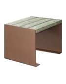 Sedia con seduta in legno di pino e struttura in acciaio zincata e verniciata - cm 60x47x45,8h