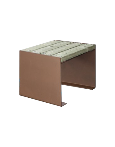 Sedia con seduta in legno di pino e struttura in acciaio zincata e verniciata - cm 60x47x45,8h