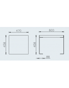 Sedia con seduta in legno di pino e struttura in acciaio zincata e verniciata - cm 60x47x45,8h
