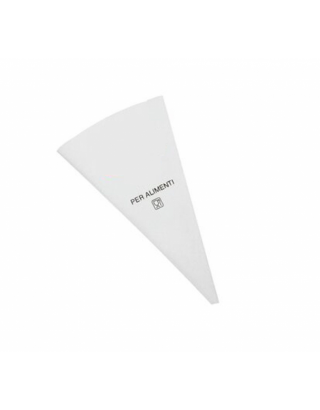 Sacchetto per decorare in cotone con rivestimento in plastica impermeabile, punta rinforzata, orlo e gancio - lunghezza cm 40