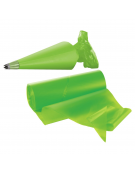 Sacchetto per decorare in poliestere antiscivolo monouso, colore verde - confezione da 100 pezzi  - lunghezza cm 55