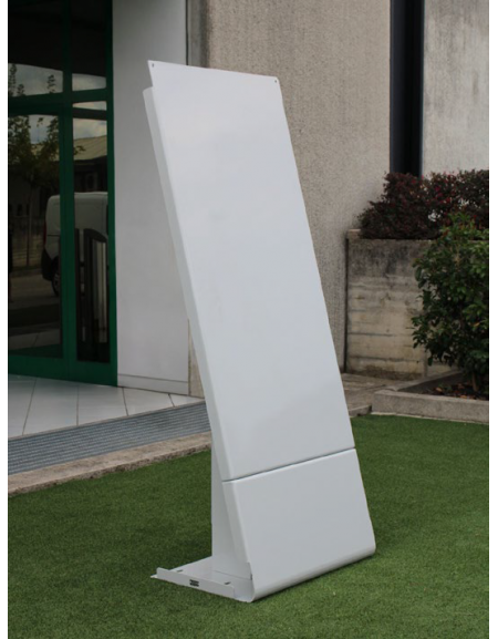 Leggio in lamiera di acciaio piegata, zincato e verniciato per esposizione - da tassellare - cm 80x54x200h