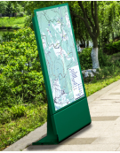 Leggio in lamiera di acciaio piegata, zincato e verniciato per esposizione - da tassellare - cm 80x54x200h