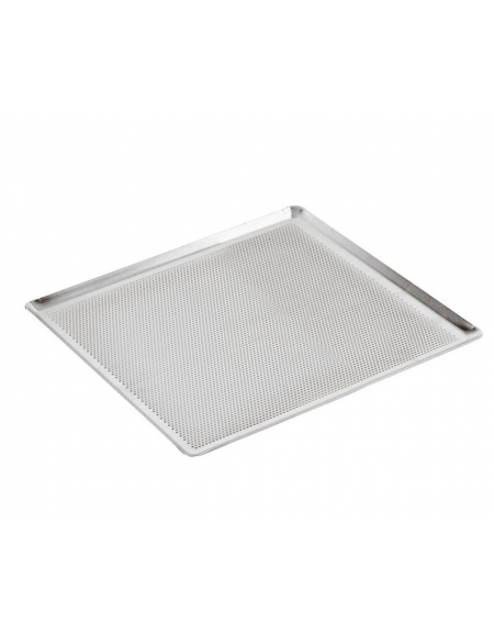 Teglia forata GN 2/1 rettangolare in alluminio - cm 53x65x1h