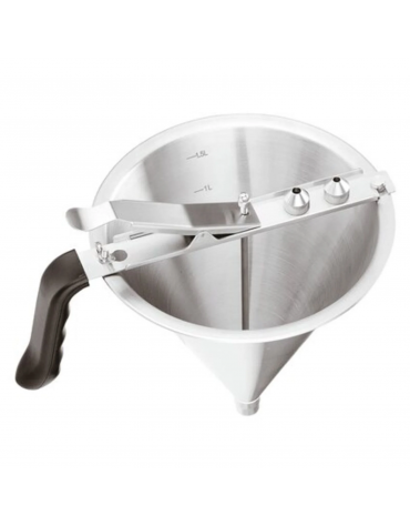 Imbuto colatore in acciaio inox - capacità Lt 2 - diametro cm 21 - altezza cm 31,5