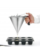 Imbuto colatore in acciaio inox - capacità Lt 2 - diametro cm 21 - altezza cm 31,5